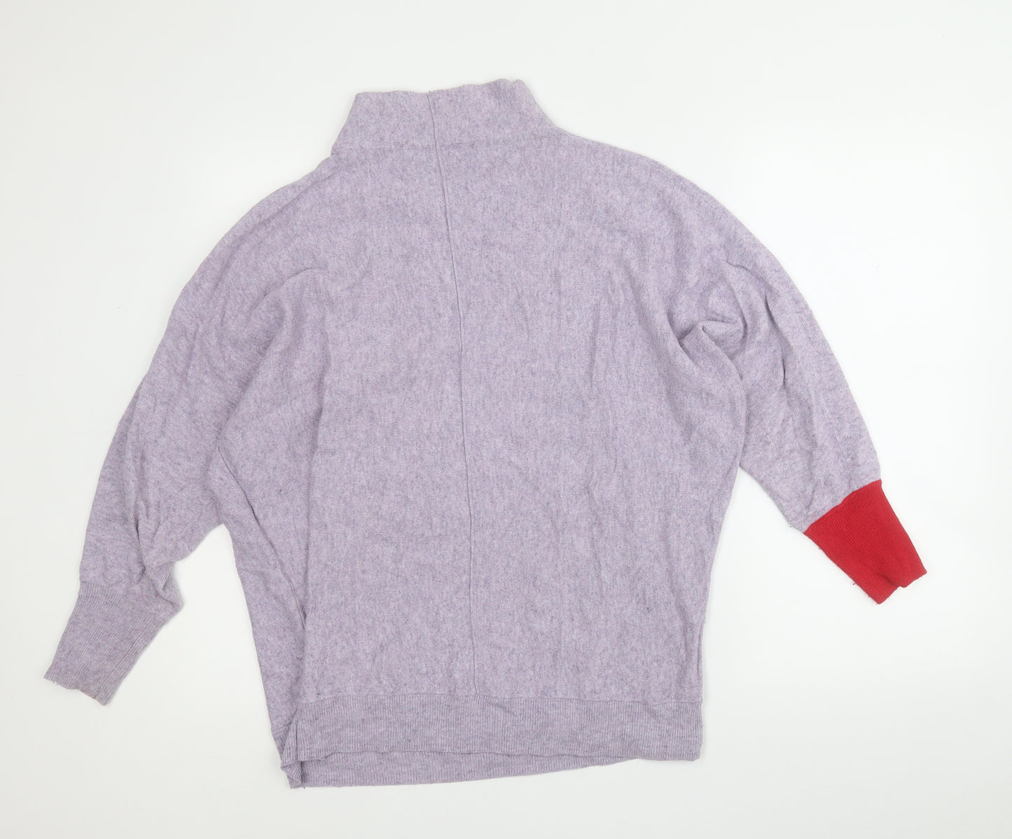 Mint Velvet Womens Purple Round Neck  Cotton Pullover Jumper Size M