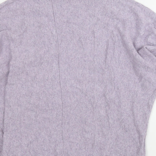 Mint Velvet Womens Purple Round Neck  Cotton Pullover Jumper Size M