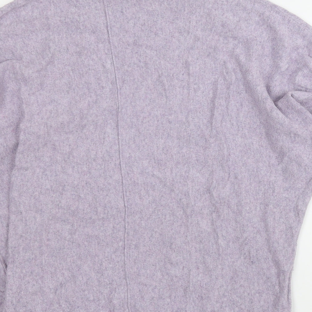 Mint Velvet Womens Purple Round Neck  Cotton Pullover Jumper Size M