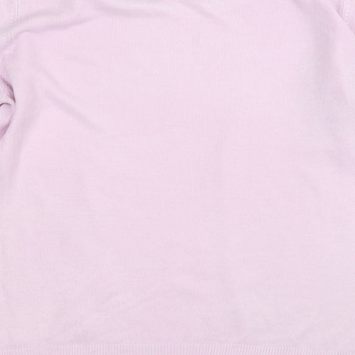 Marks and Spencer Womens Purple Round Neck  Acrylic Pullover Jumper Size 10