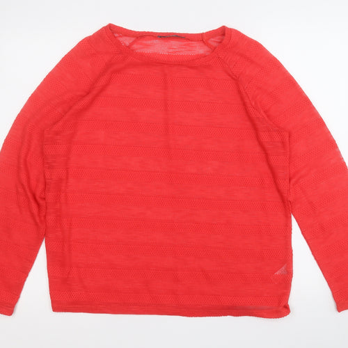 George Womens Red Round Neck  Polyester Pullover Jumper Size 14