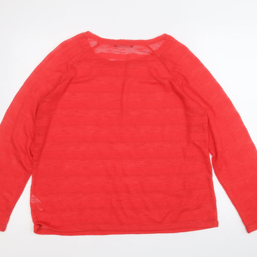 George Womens Red Round Neck  Polyester Pullover Jumper Size 14