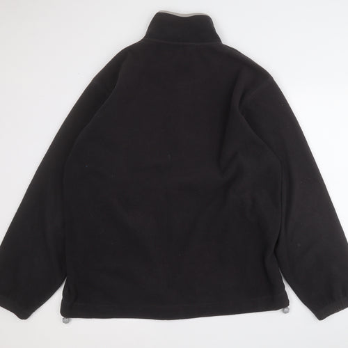 George Mens Black Round Neck  Acrylic Pullover Jumper Size L
