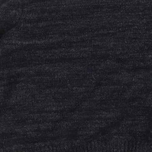 George Mens Black Round Neck  Acrylic Pullover Jumper Size L