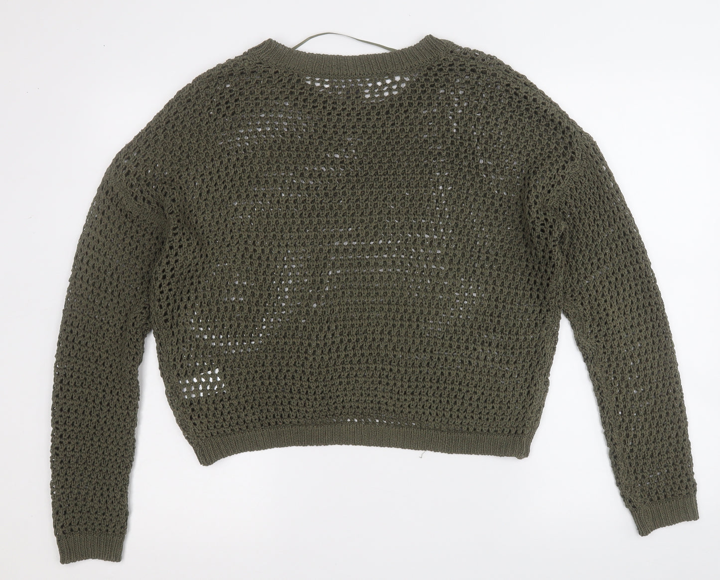 Primark Womens Green Round Neck  Acrylic Pullover Jumper Size XS