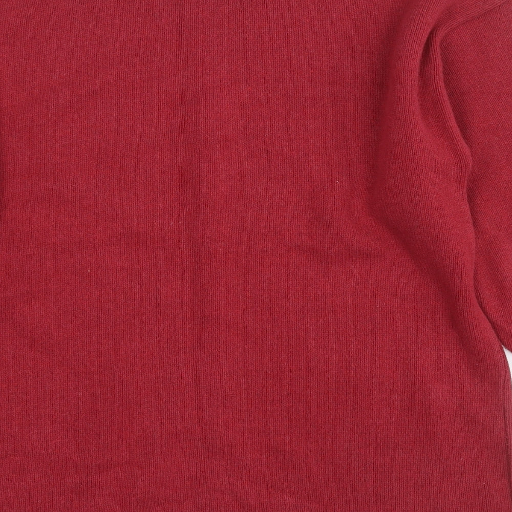 The Sweater Shop Mens Red Round Neck  Cotton Pullover Jumper Size L