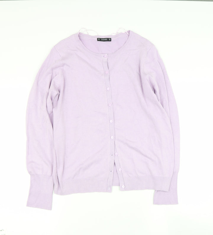 Dunnes Stores Womens Purple Round Neck  Viscose Cape Jumper Size M