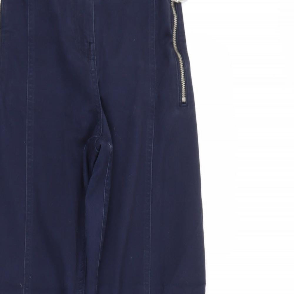George Womens Blue  Cotton Trousers  Size 14 L28 in Regular