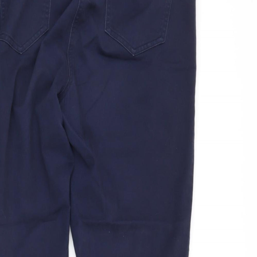 George Womens Blue  Cotton Trousers  Size 14 L28 in Regular