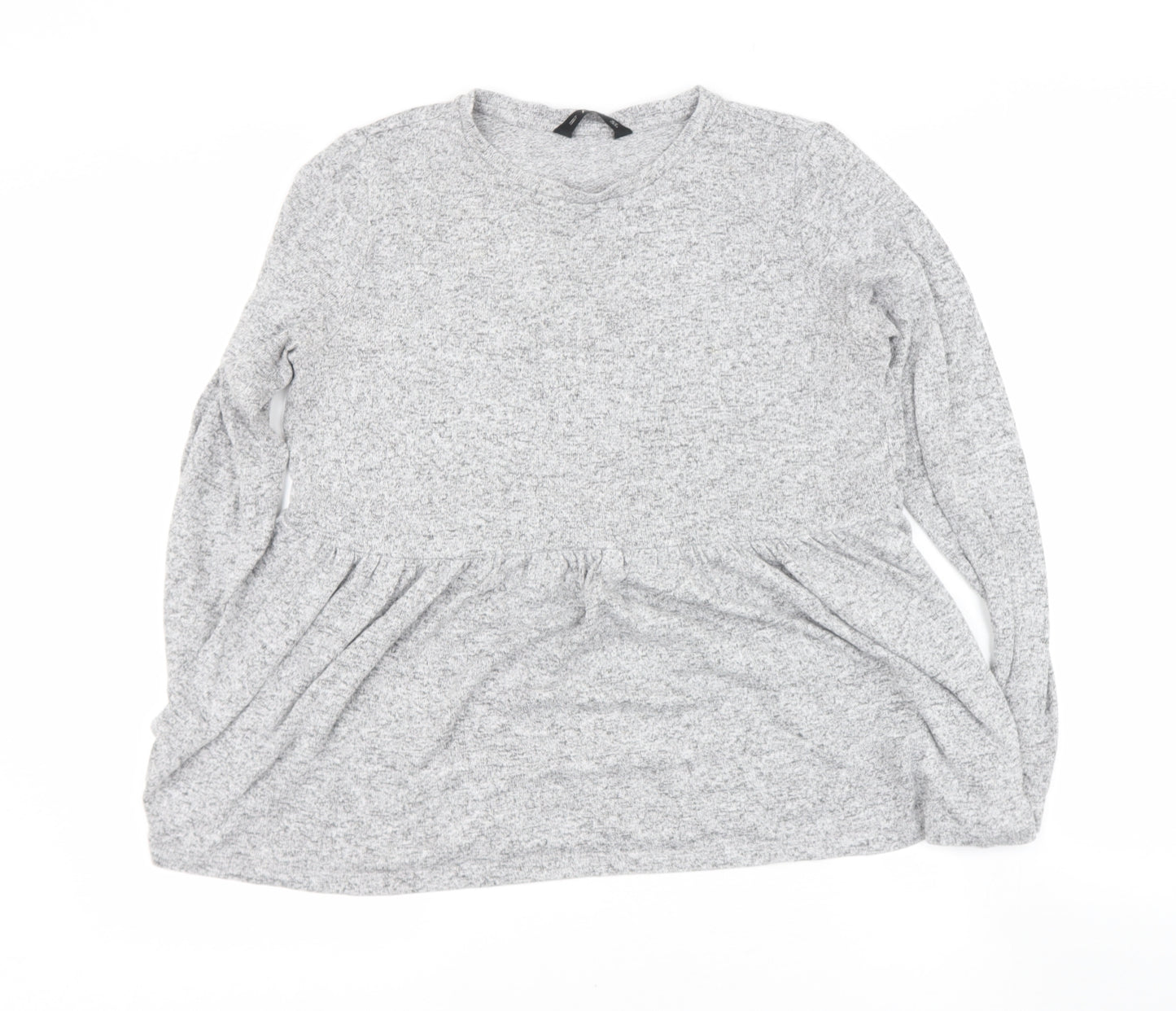 F&F Womens Grey Round Neck  Viscose Pullover Jumper Size 12