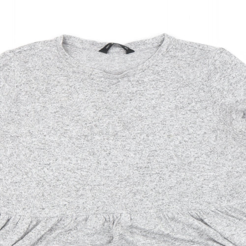 F&F Womens Grey Round Neck  Viscose Pullover Jumper Size 12