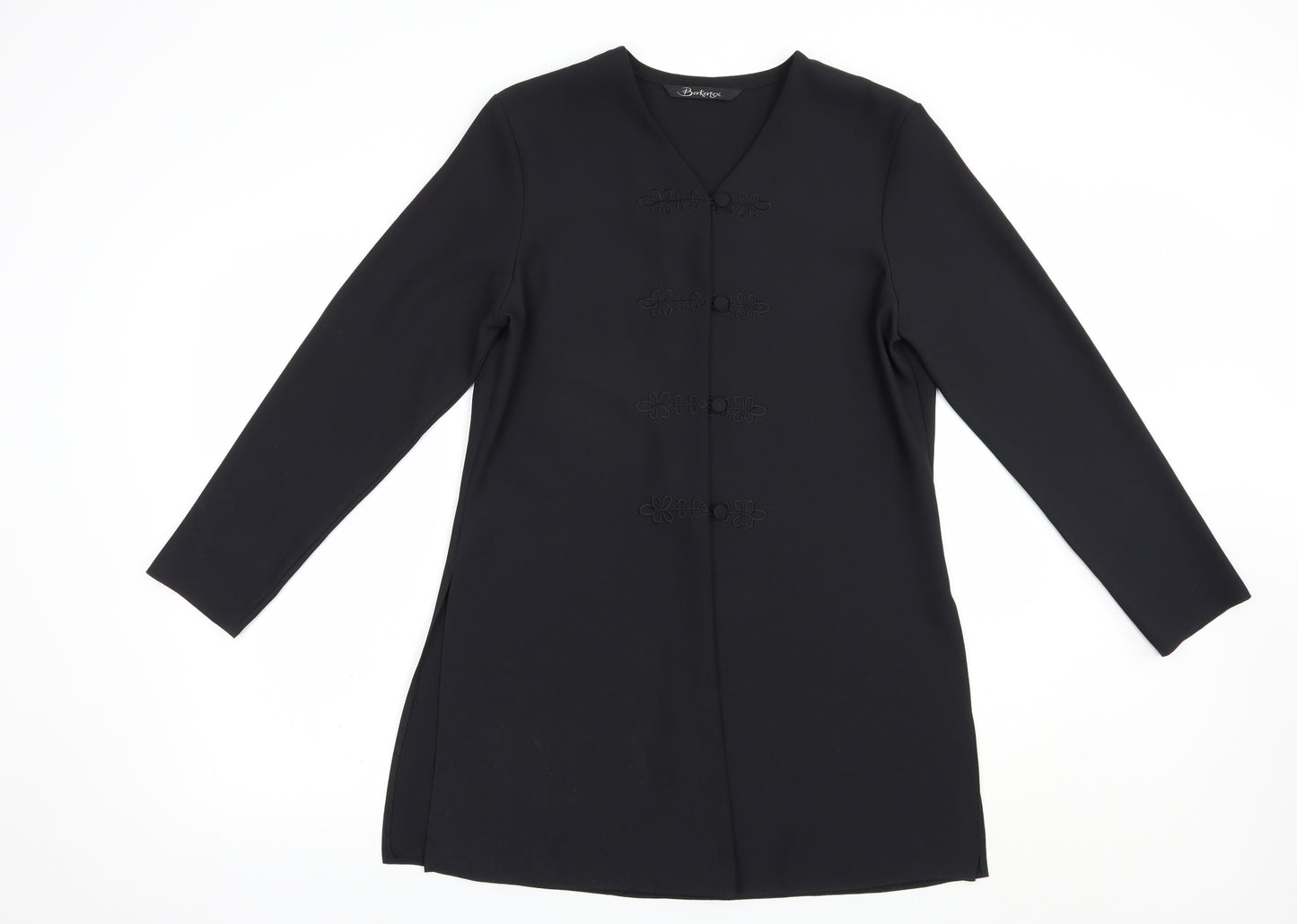 Berkertex Womens Black   Jacket Blazer Size 12  Button