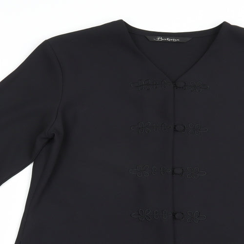 Berkertex Womens Black   Jacket Blazer Size 12  Button