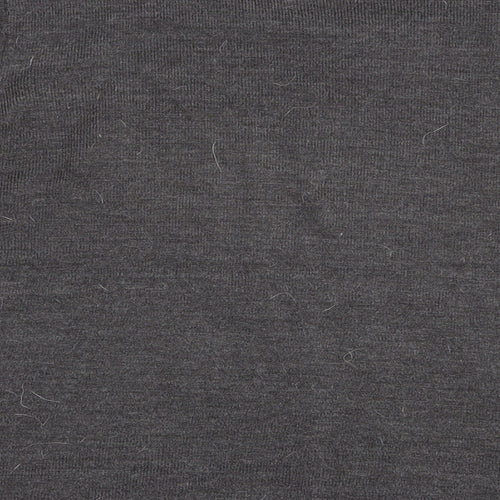 Autonomy Womens Grey Crew Neck Geometric Acrylic Pullover Jumper Size M