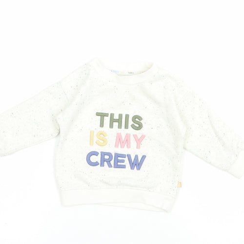 Primark Baby Ivory  Cotton Pullover Jumper Size 12-18 Months  Pullover - Mu Crew