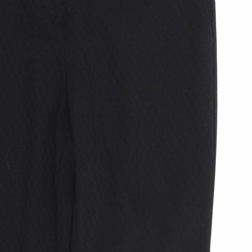 NEXT Womens Black  Polyester Dress Pants Trousers Size 10 L30 in Regular Hook & Loop