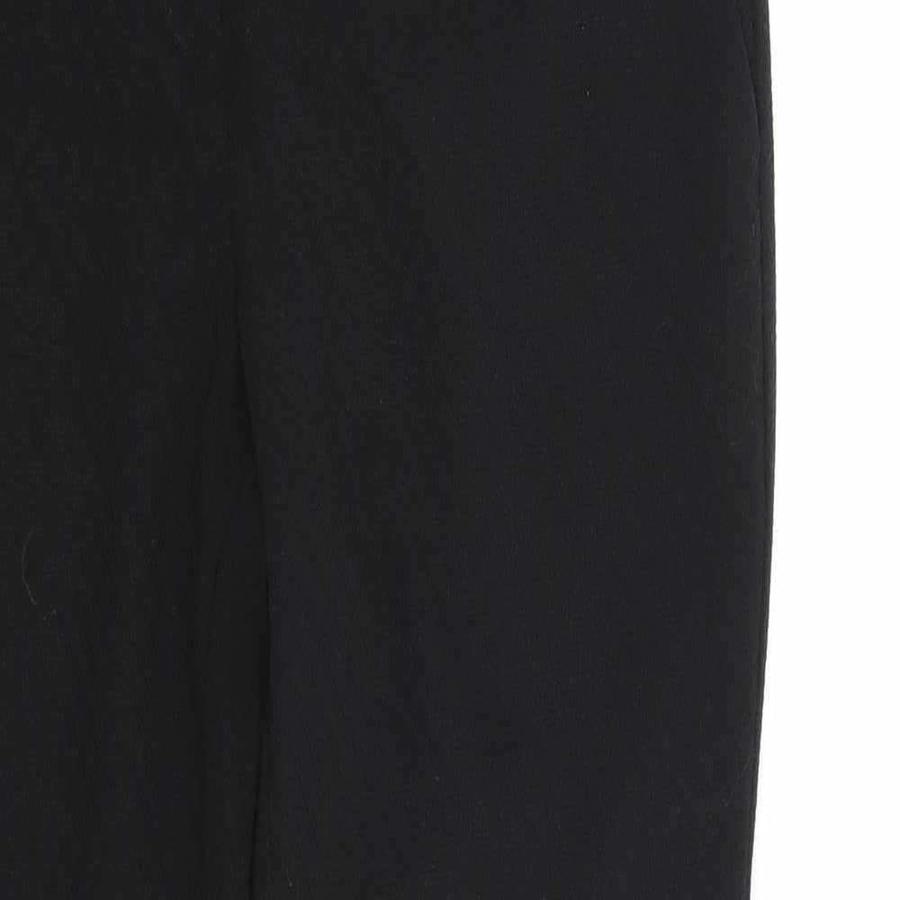 NEXT Womens Black  Polyester Dress Pants Trousers Size 10 L30 in Regular Hook & Loop