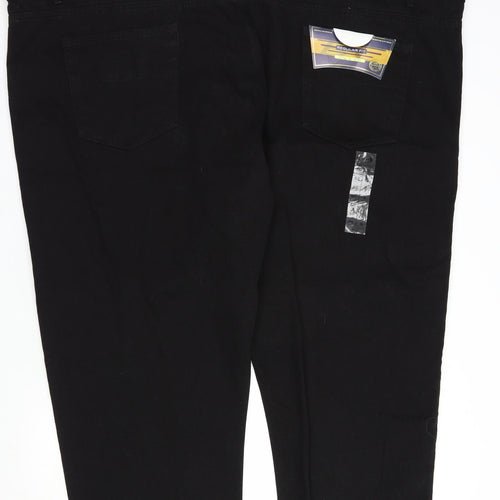 Blue Circle Womens Black  Cotton Straight Jeans Size 61 in L30 in Regular Button