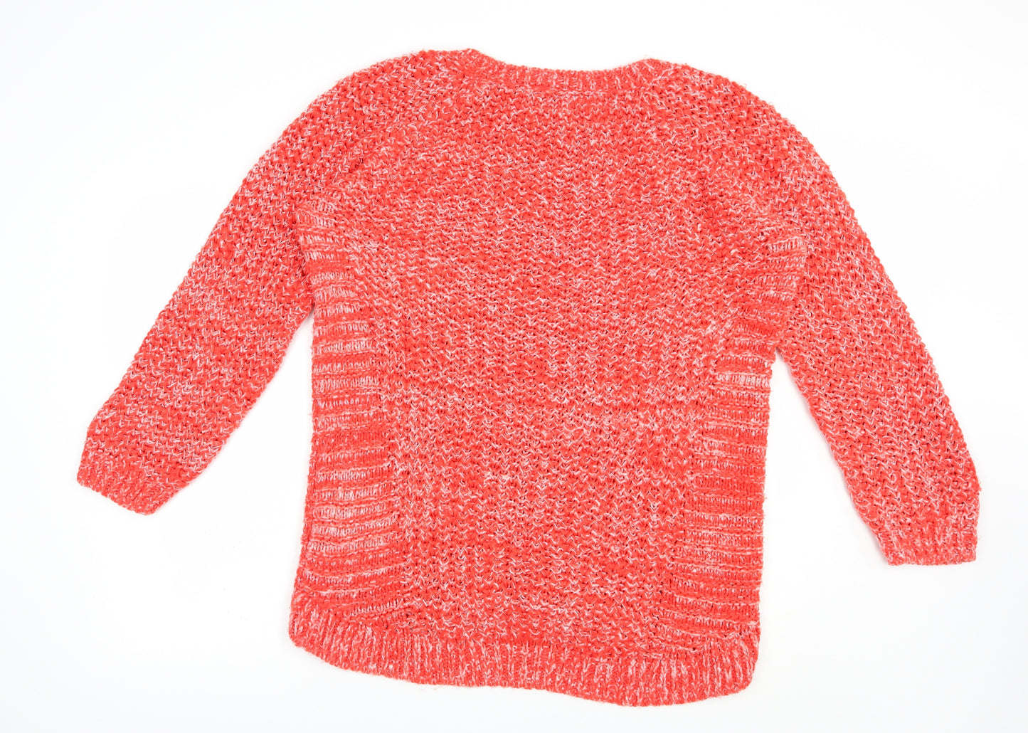 George Womens Red Boat Neck  Acrylic Pullover Jumper Size 16