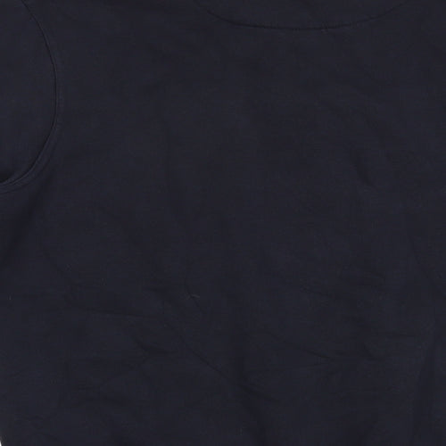 BHS Mens Blue Collared  Acrylic Pullover Jumper Size L