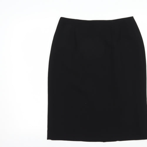 Skopes Womens Black  Polyester Straight & Pencil Skirt Size 10   Zip