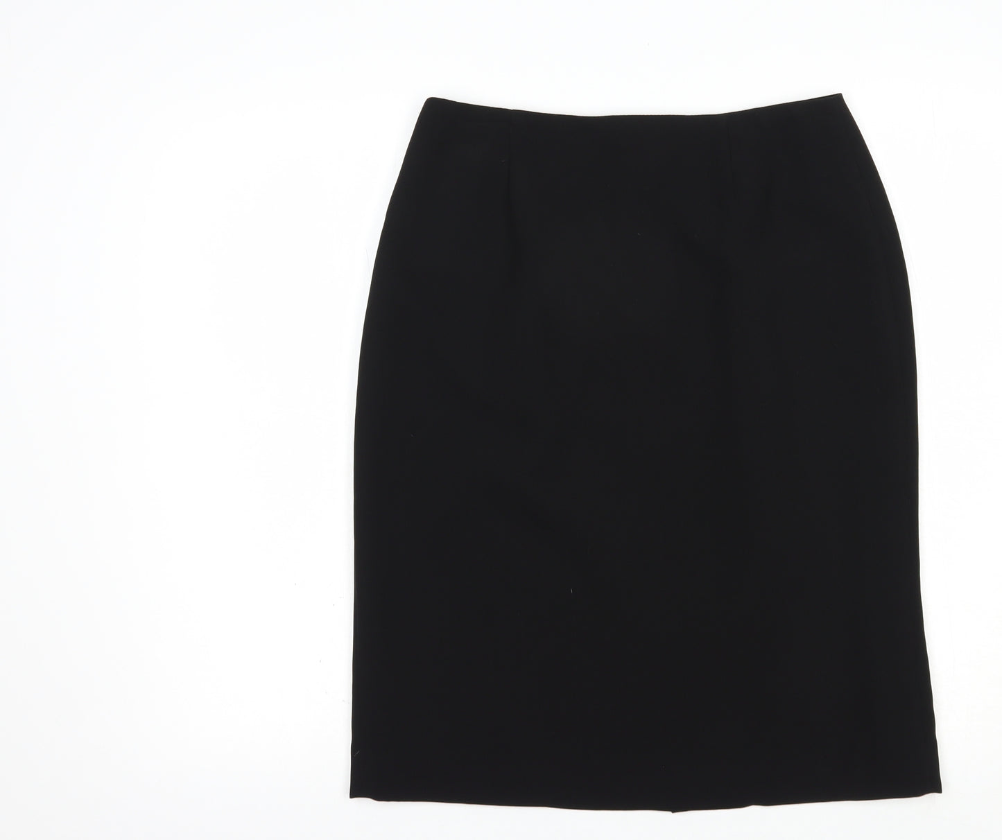Skopes Womens Black  Polyester Straight & Pencil Skirt Size 10   Zip