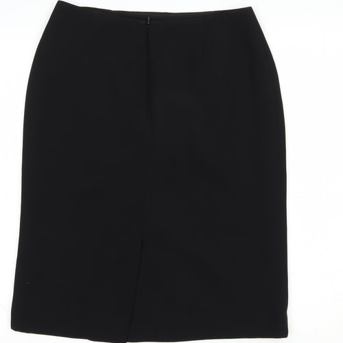 Skopes Womens Black  Polyester Straight & Pencil Skirt Size 10   Zip