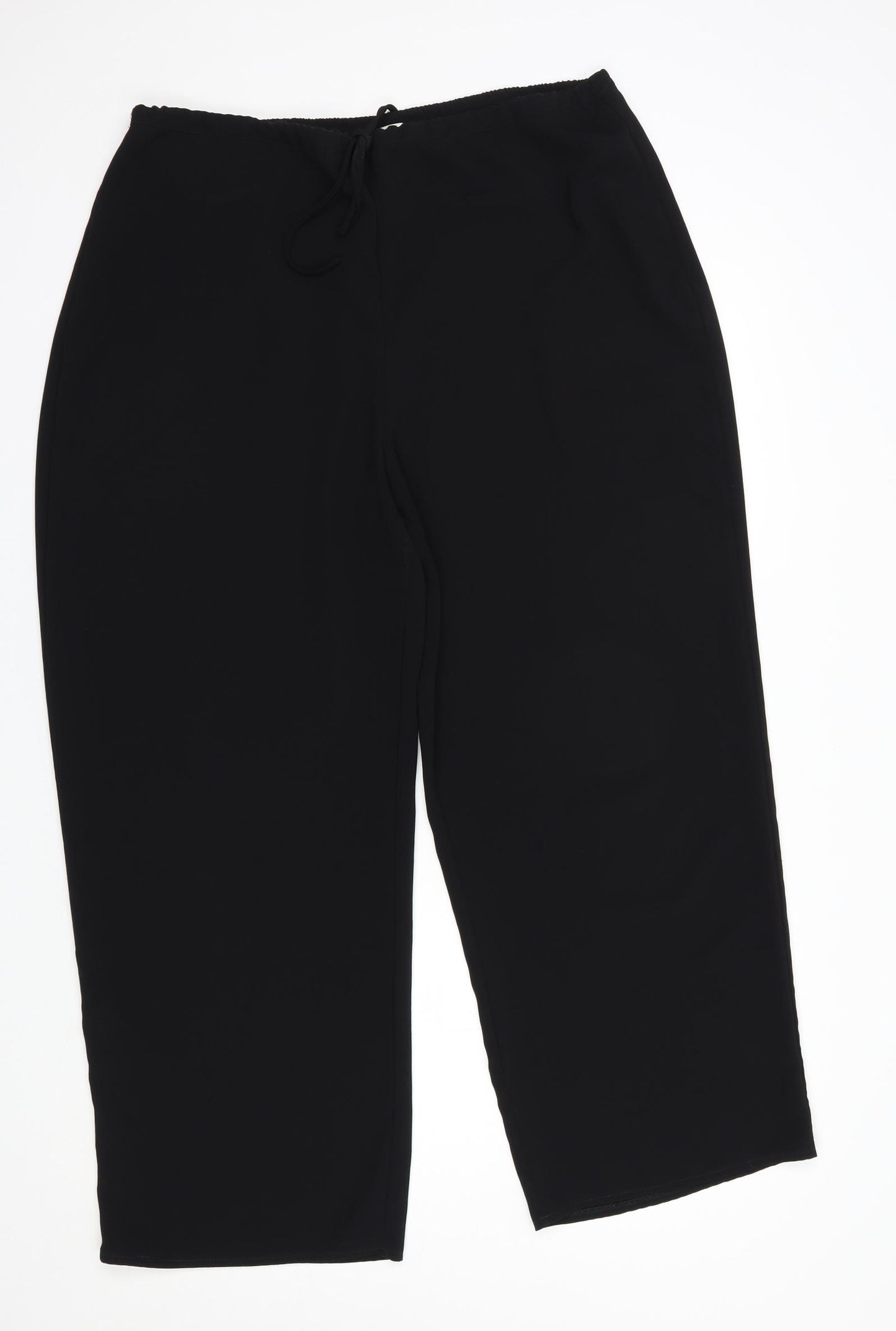 Dorothy Perkins Womens Black  Polyester Trousers  Size 16 L28 in Regular Drawstring