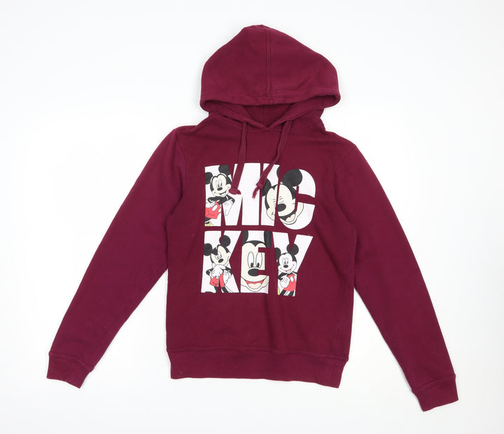 Primark Womens Purple Cotton Pullover Hoodie Size 6 Pullover - Mickey Mouse