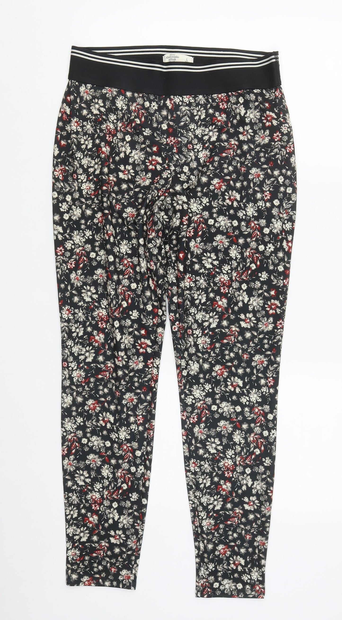 Abercrombie & Fitch Womens Multicoloured Geometric Polyester Compression Leggings Size L L27 in Regular