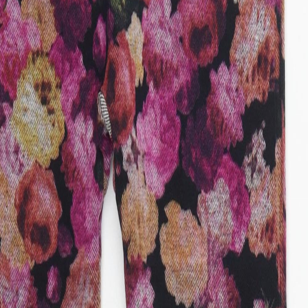 George Womens Multicoloured Floral Polyester Cropped Leggings Size M L24 in