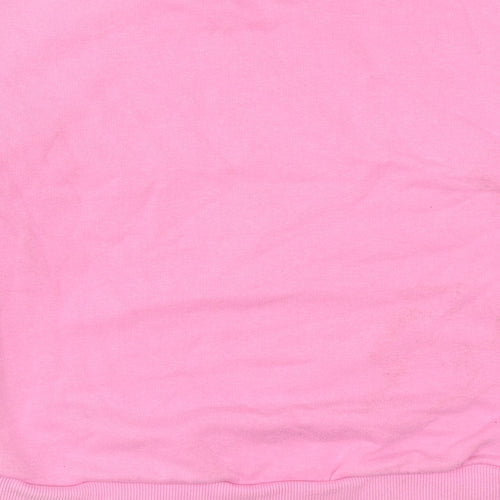 Dunnes Girls Pink  Cotton Pullover Sweatshirt Size 9 Years   - Love