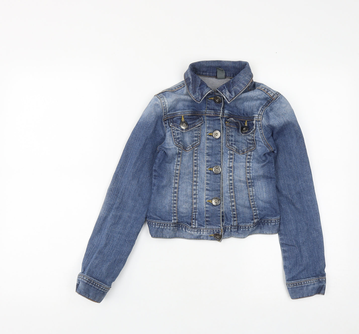 Zara Girls Blue   Jacket  Size 9-10 Years  Button