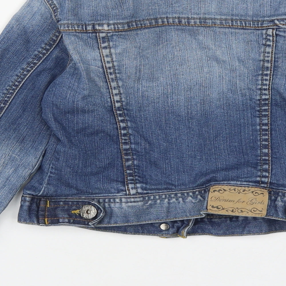 Zara Girls Blue   Jacket  Size 9-10 Years  Button
