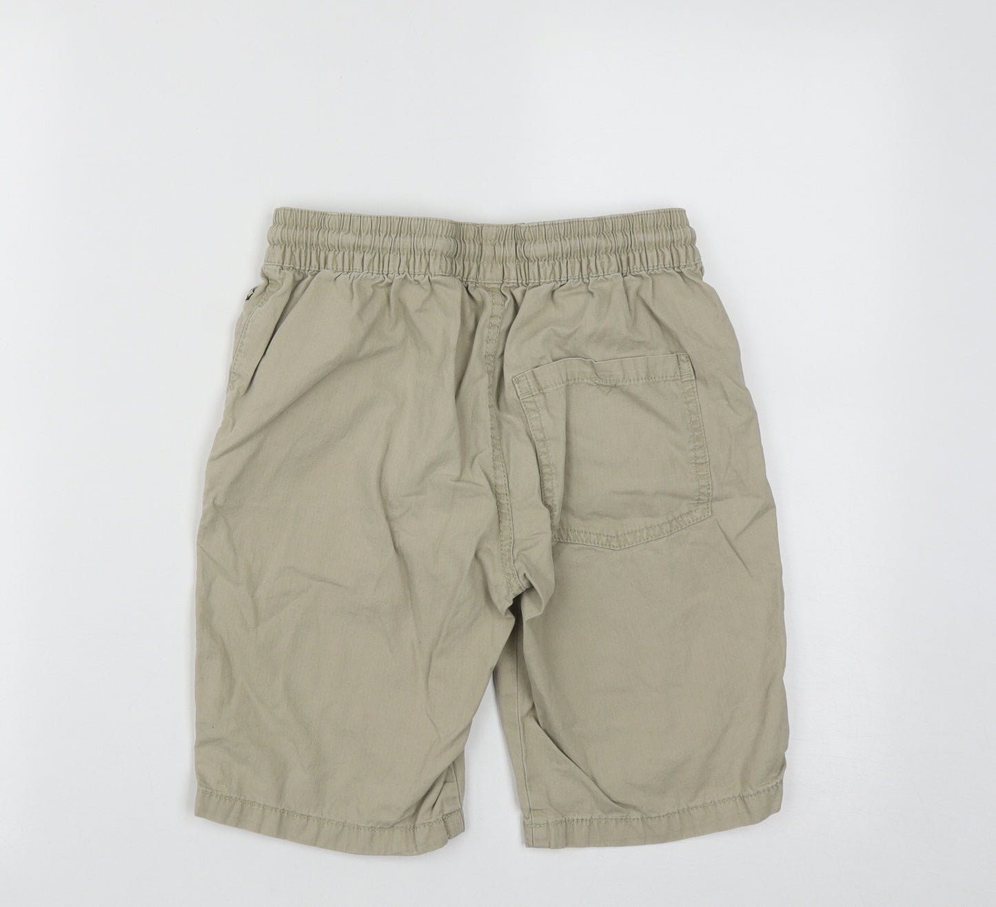 F&F Boys Beige  Cotton Bermuda Shorts Size 10-11 Years  Regular Drawstring