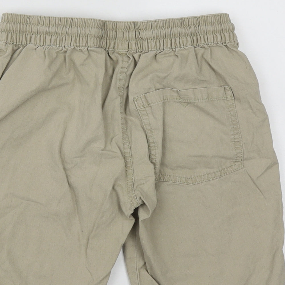 F&F Boys Beige  Cotton Bermuda Shorts Size 10-11 Years  Regular Drawstring