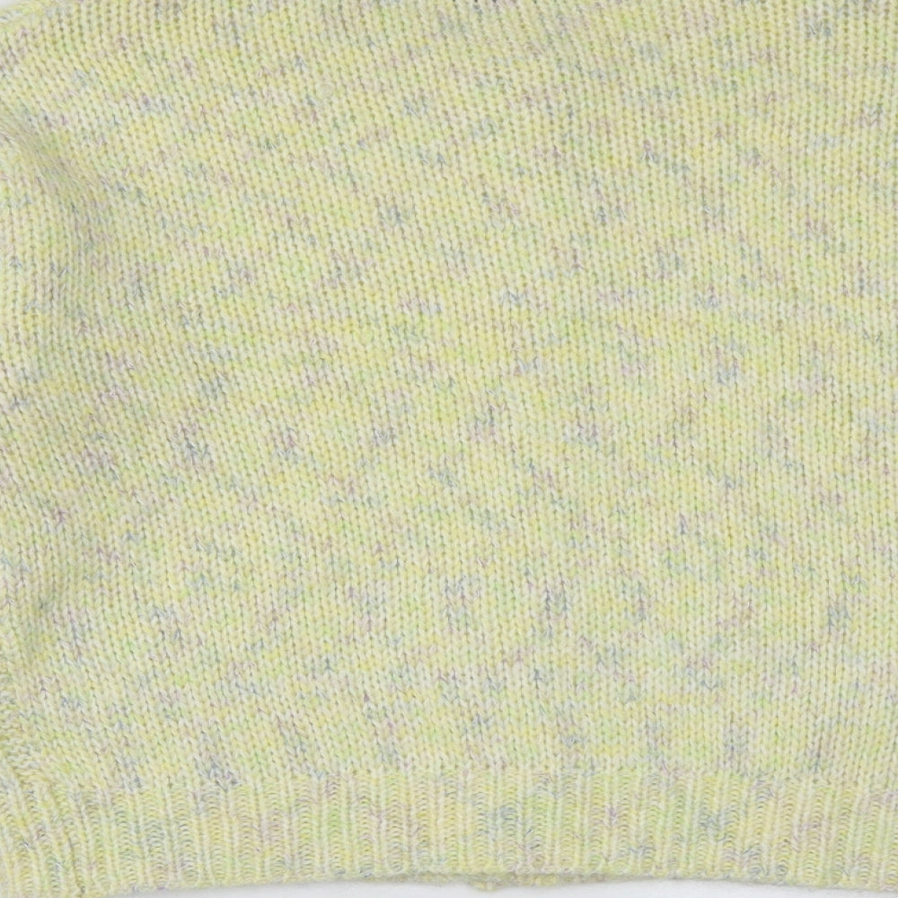 NEXT Womens Yellow Round Neck  Acrylic Cardigan Jumper Size S