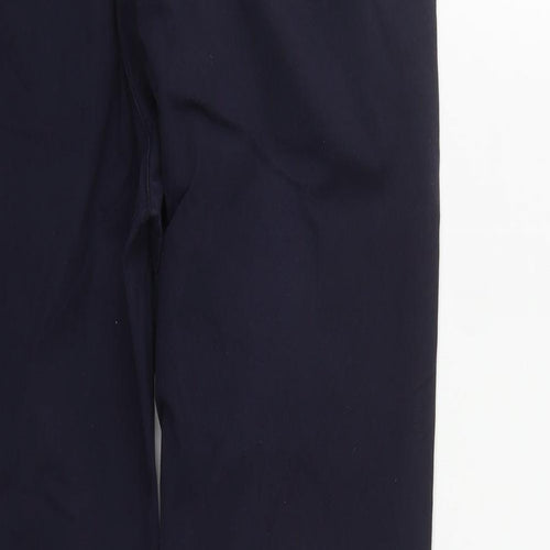 H&M Womens Blue  Cotton Trousers  Size 10 L30 in Regular Zip