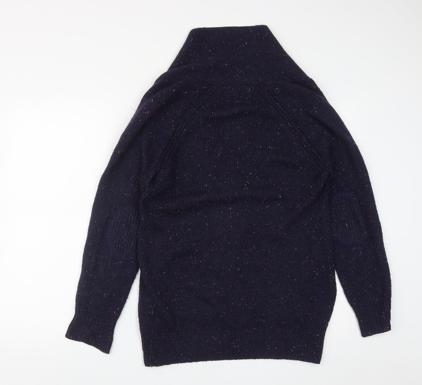 New Look Womens Blue V-Neck  Polyester Cardigan Jumper Size 12