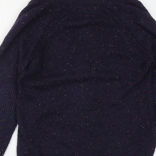 New Look Womens Blue V-Neck  Polyester Cardigan Jumper Size 12