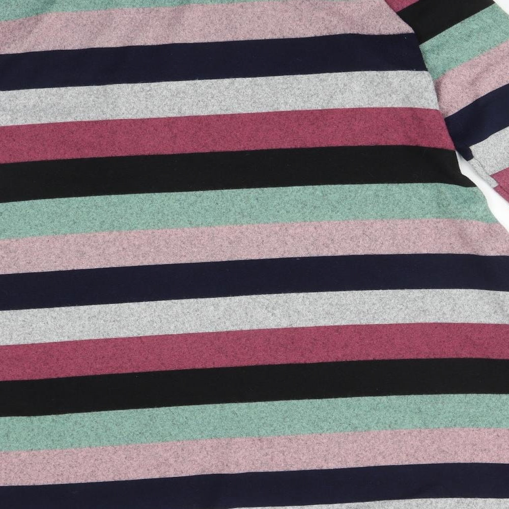 Apricot Womens Multicoloured Striped Polyester Jumper Dress  Size 12  Round Neck