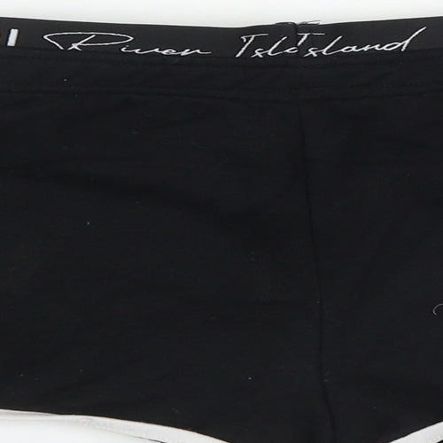 River Island Girls Black  Cotton Sweat Shorts Size 9-10 Years  Regular Drawstring