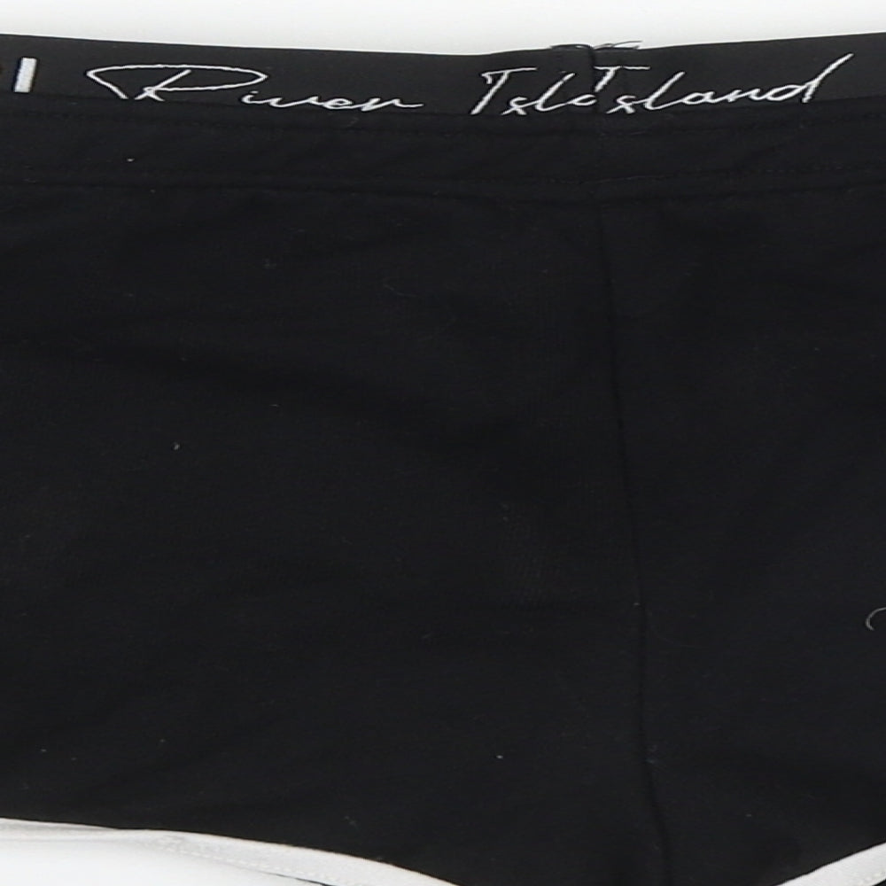River Island Girls Black  Cotton Sweat Shorts Size 9-10 Years  Regular Drawstring