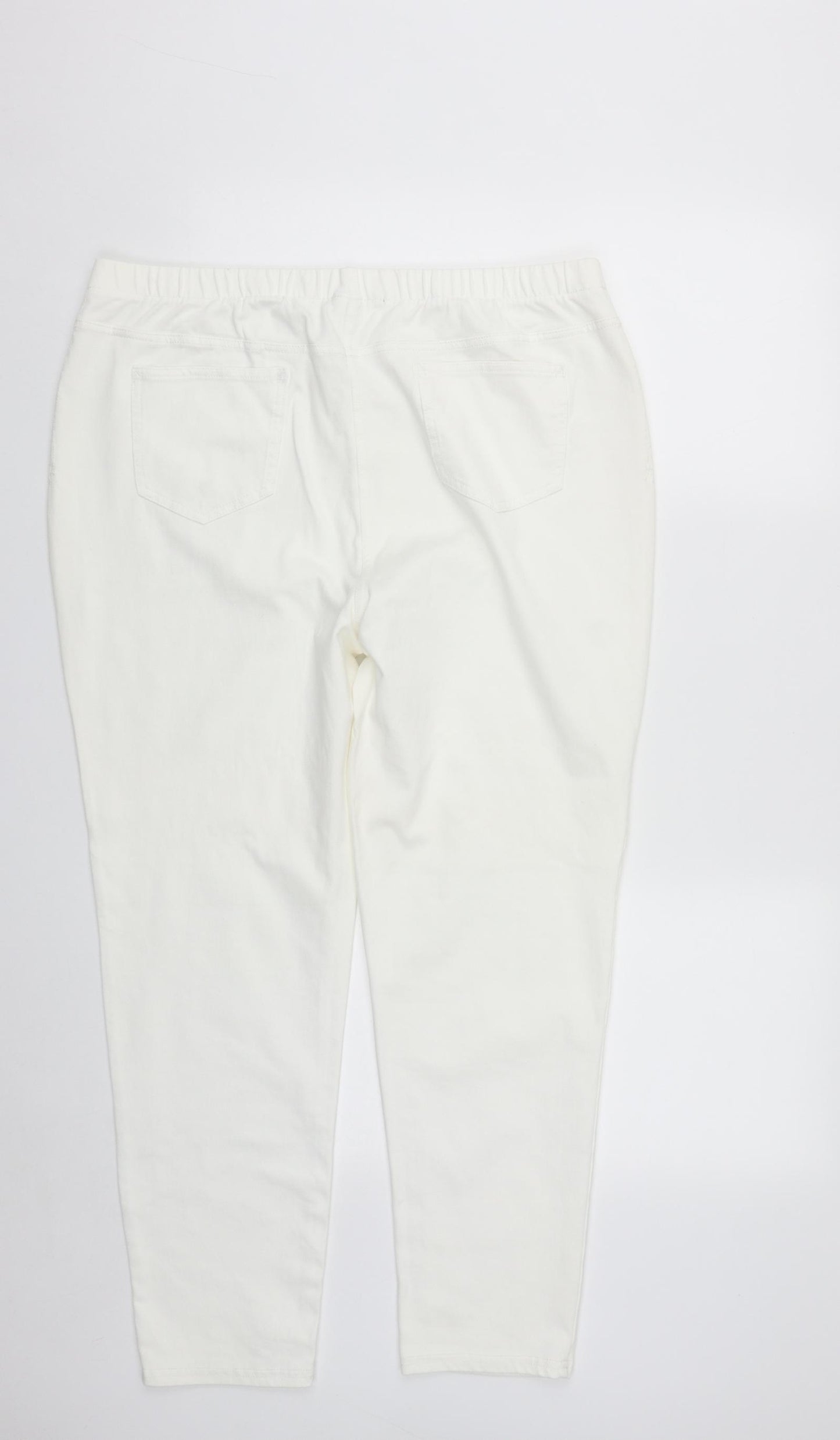 NEXT Womens White  Cotton Jegging Jeans Size 18 L27 in Regular