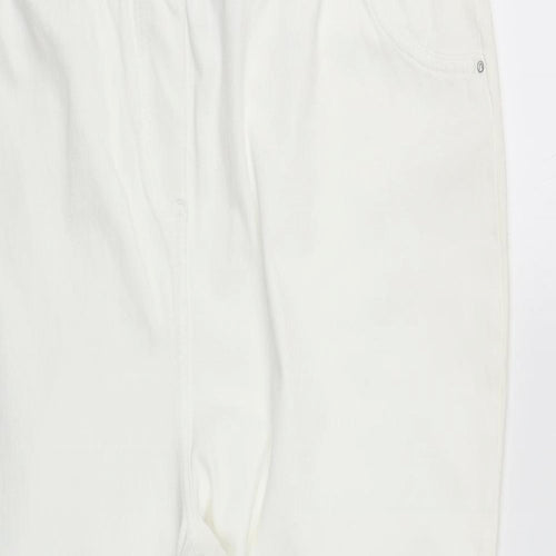 NEXT Womens White  Cotton Jegging Jeans Size 18 L27 in Regular