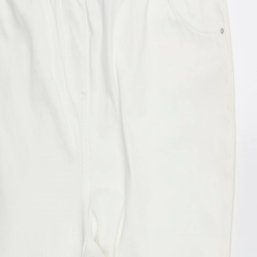 NEXT Womens White  Cotton Jegging Jeans Size 18 L27 in Regular