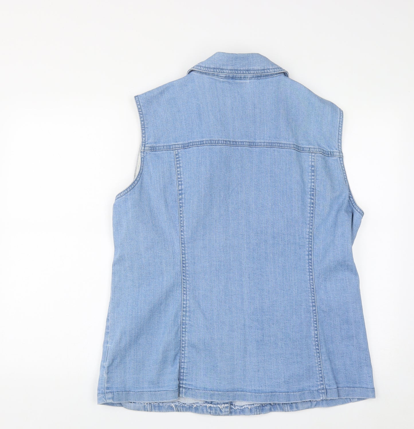 BPC selection Womens Blue   Biker Waistcoat Size 20  Button - Denim Waistcoat