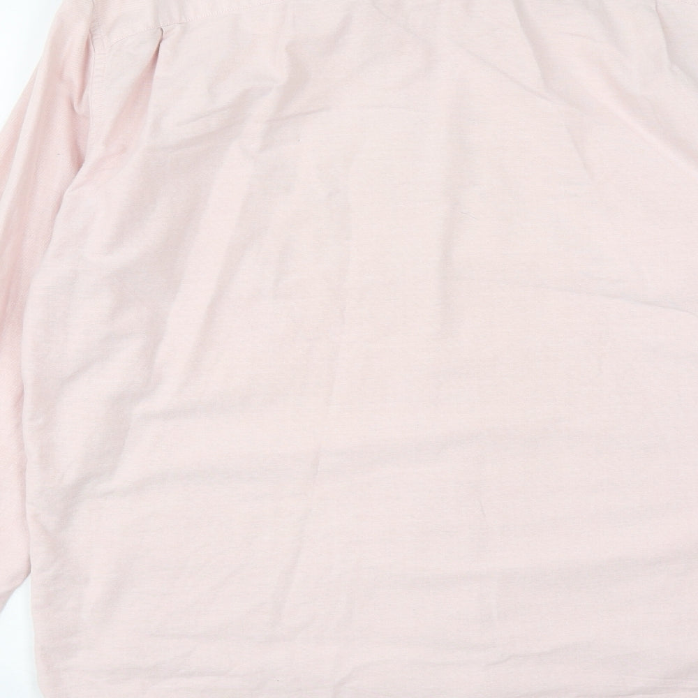 Gap Mens Pink  Polyester  Button-Up Size L Collared Button