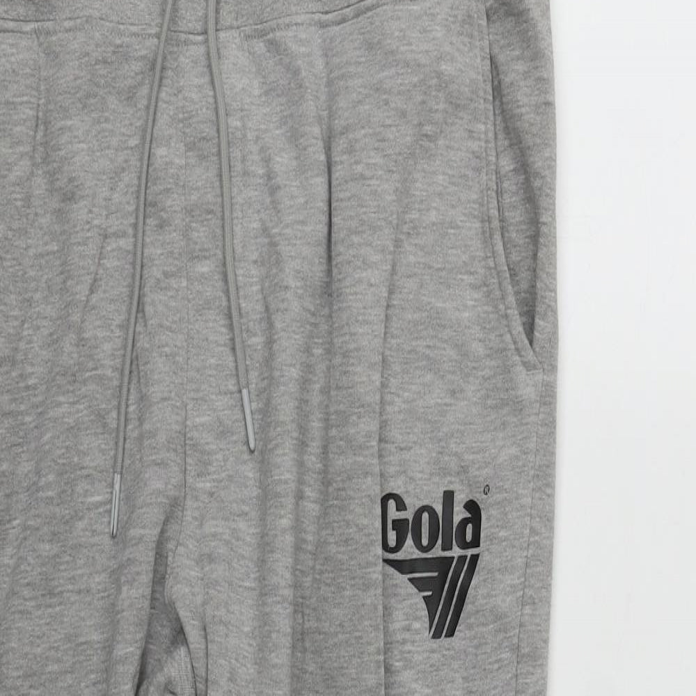Gola Mens Green  Polyester Jogger Trousers Size 38 in L29 in Regular Drawstring
