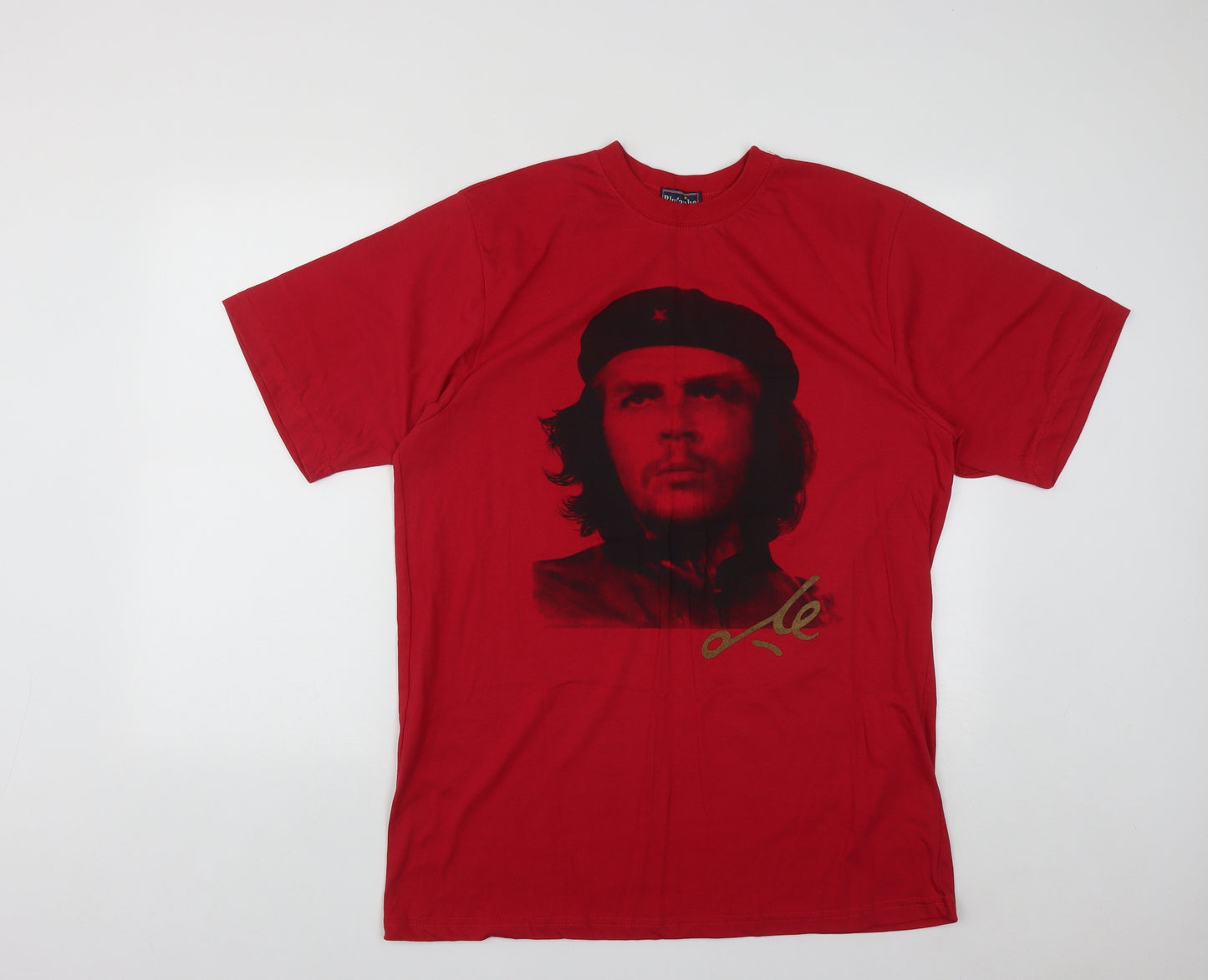 Bluecaribe Mens Red  Polyester  T-Shirt Size 2XL Round Neck